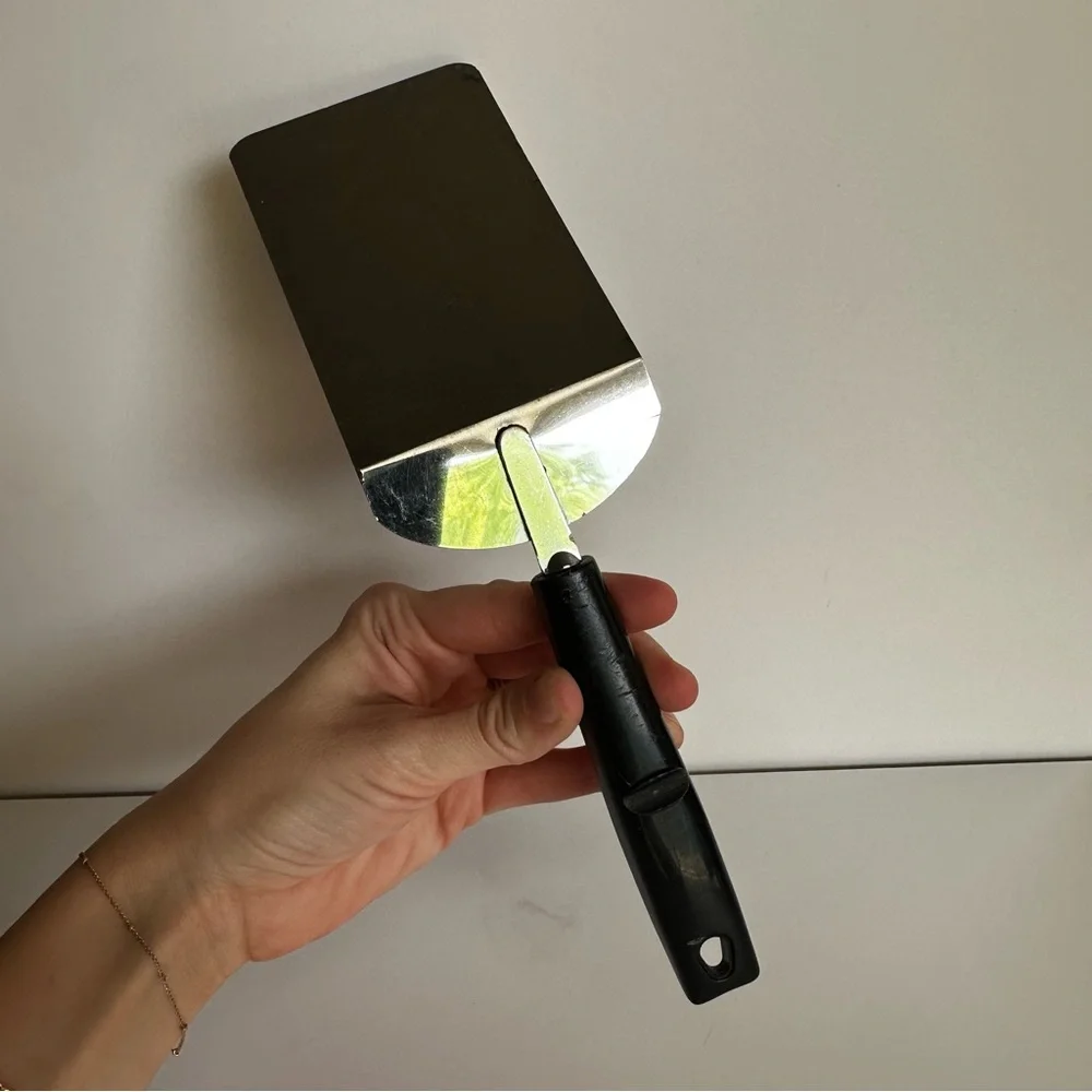 Vintage Ekco Short Black Handle Chromium Plated Spatula Flipper‎ Made in USA